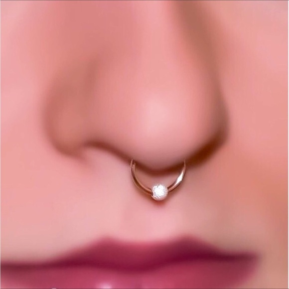 💕NIB Stardust Captive Bead Septum/Nose Ring Hoop💕 - Picture 4 of 14